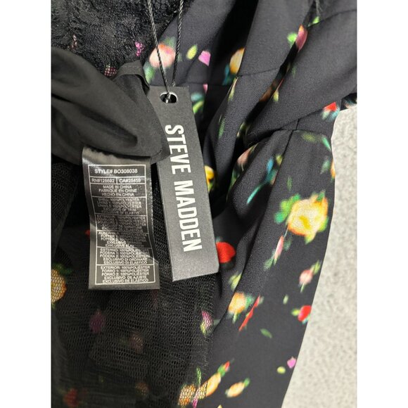 Steve Madden Women's Yasmina V-Neck Lace-Trim Dress Multicolor Size XL NWT's. - Picture 6 of 8